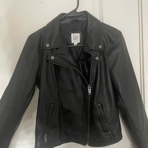 Black leather jacket